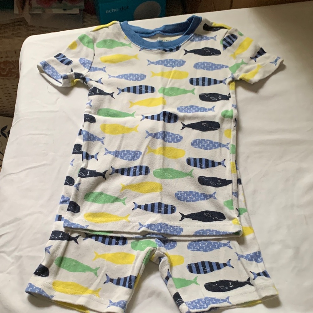 Janie and Jack Blue and Yellow Pajama Set for Cozy Nights